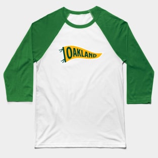 Oakland Pennant - Green 2 Baseball T-Shirt